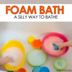 FOAM BATH: Have fun in the tub with this easy activity; make bubble foam to play with at bath time